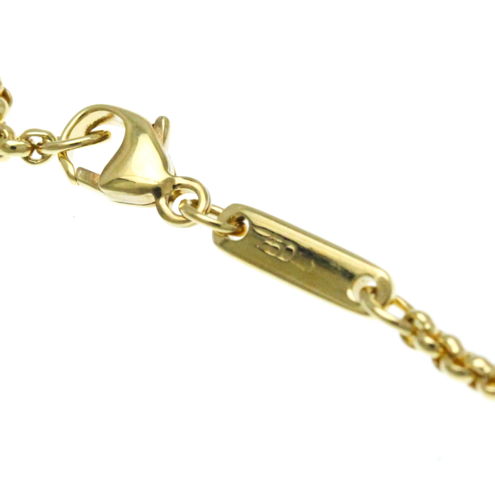 Pre-Owned Chopard Happy Diamonds Square Necklace 79/3210 Yellow Gold (18K) Diamond Men,Women Fashion Pendant Necklace (Gold) (Good)