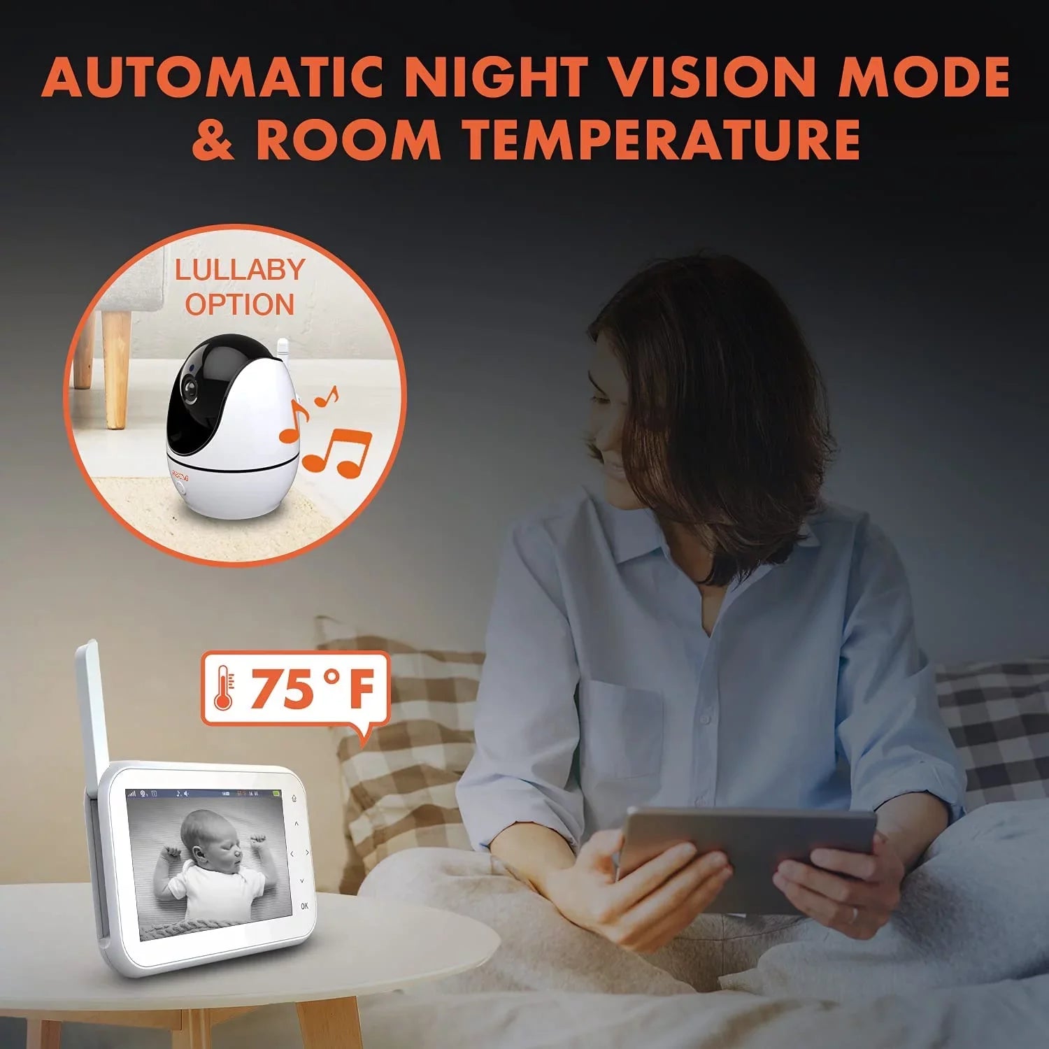 Rexing  Baby Monitor w/ Recording Capabilities 4.5"  Display