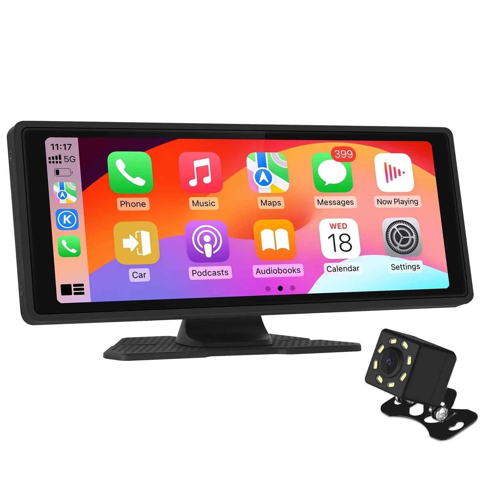 Portable Wireless Carplay & Android Auto Car Stereo, 10.26 Inch Full  Car Touch Screen Portable Car Radio Receiver Backup Camera