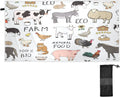 Bestwell Cool Farm Animals Beach Towel Oversized Towel Blanket, Thin Lightweight Microfiber Sand Free Quick Dry Towel, 31”” Multipurpose Pool Bath Yoga Swim Shower Towel