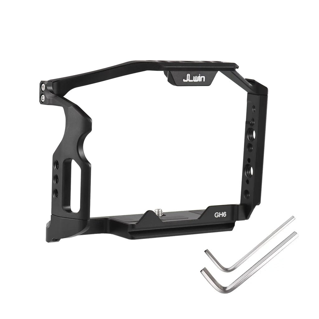 Dcenta  Camera Cage Compatible with Panasonic  Aluminum Alloy Construction with Cold Shoe Mount and Extensive Threaded Holes