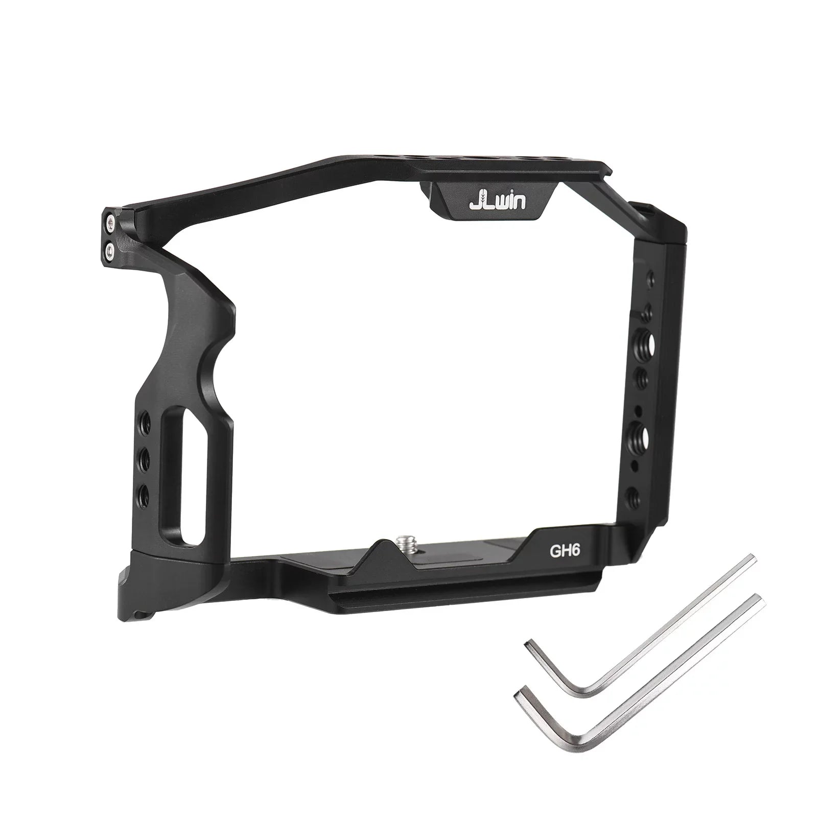 Dcenta  Camera Cage Compatible with Panasonic  Aluminum Alloy Construction with Cold Shoe Mount and Extensive Threaded Holes