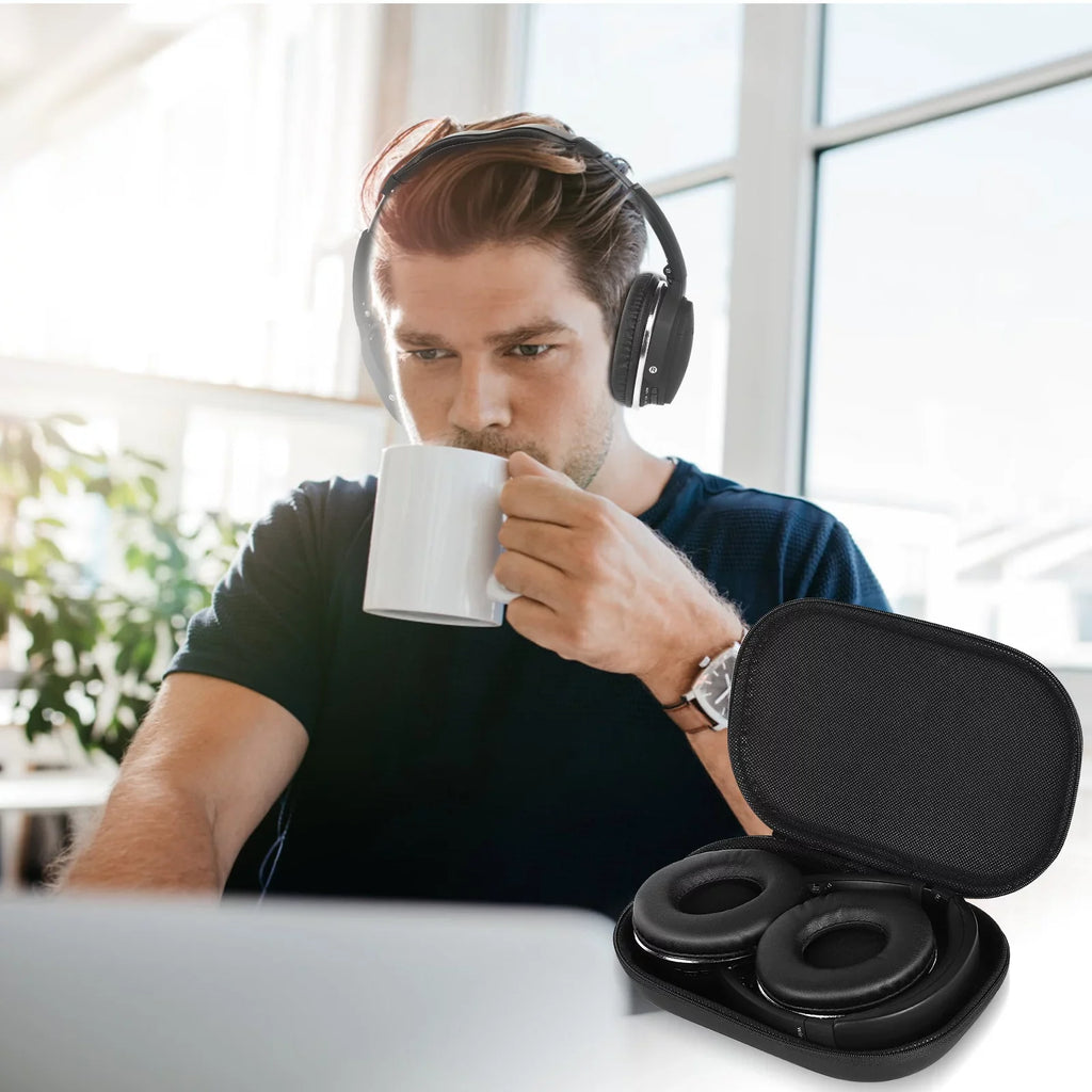 UrbanX  Wireless Bluetooth Stereo Earphones with High Resolution Audio, Deep Bass, Superior Comfort Over The Ear Headphones with Mic for  Wildfire  Phone Call Support