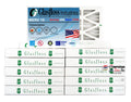Glasfloss Air Filter 10x25x2 - 2"  10 - (Pack of 12) - Pleated  or  Air Filter - Furnace Air Filter - Home or Office - Made In The .