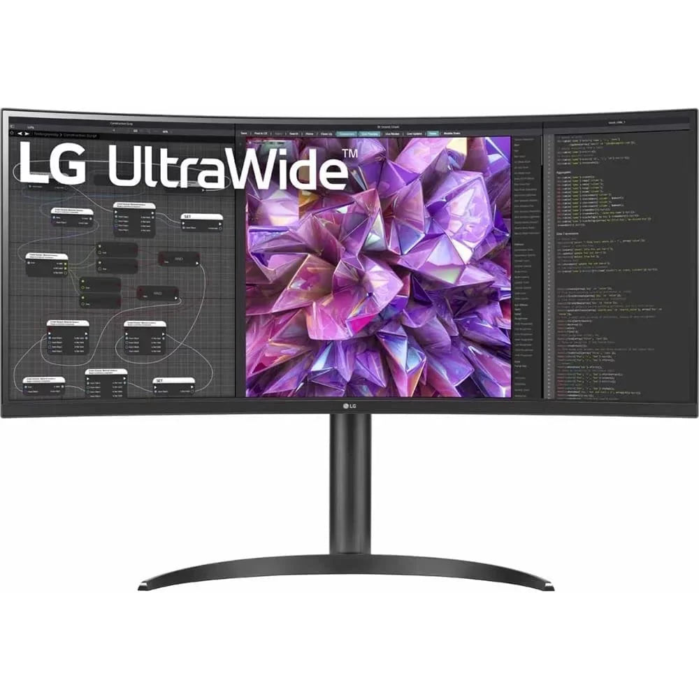 Open Box  34WQ75C- 34" Curved UltraWide    10 Built-in--Monitor with  Type- and  (-45)