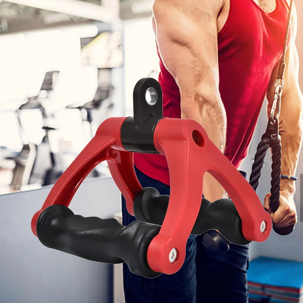 Two  Rowing Handle Cable Attachment Bearing 661 Bar Row Attachment Tricep Rope Pull Down Machine for Fitness, Home ,Gym ,Back Training Red