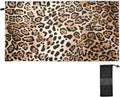 Bestwell Leopard Print Beach Towel Oversized Towel Blanket, Thin Lightweight Microfiber Sand Free Quick Dry Towel, 30”” Multipurpose Pool Bath Yoga Swim Shower Towel