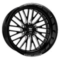 7  24X14 6X139.7 -76ET 122.1CB Gloss Black Milled Wheel