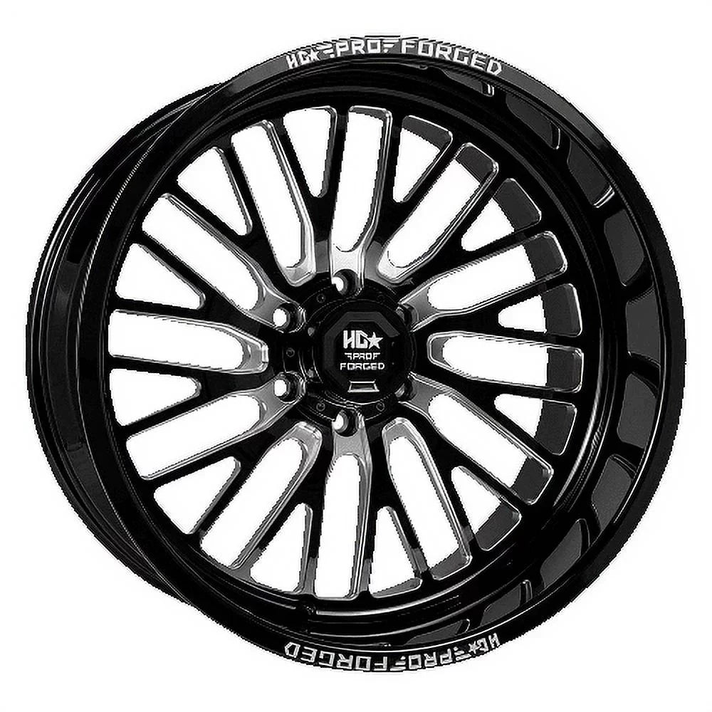 7  24X14 6X139.7 -76ET 122.1CB Gloss Black Milled Wheel