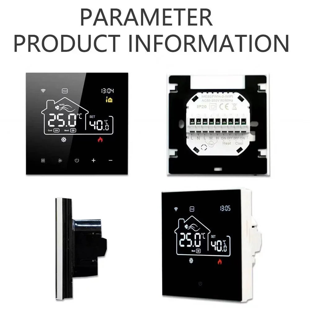 Docooler WiFi Indoor Thermostat for Central Air Conditioning Floor Heating Digital Display Mobile App Control