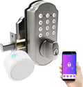 TurboLock  Keyless Entry Door Lock Smart Deadbolt with Electronic Keypad for Front Door Home Mobile App Brushed Nickel