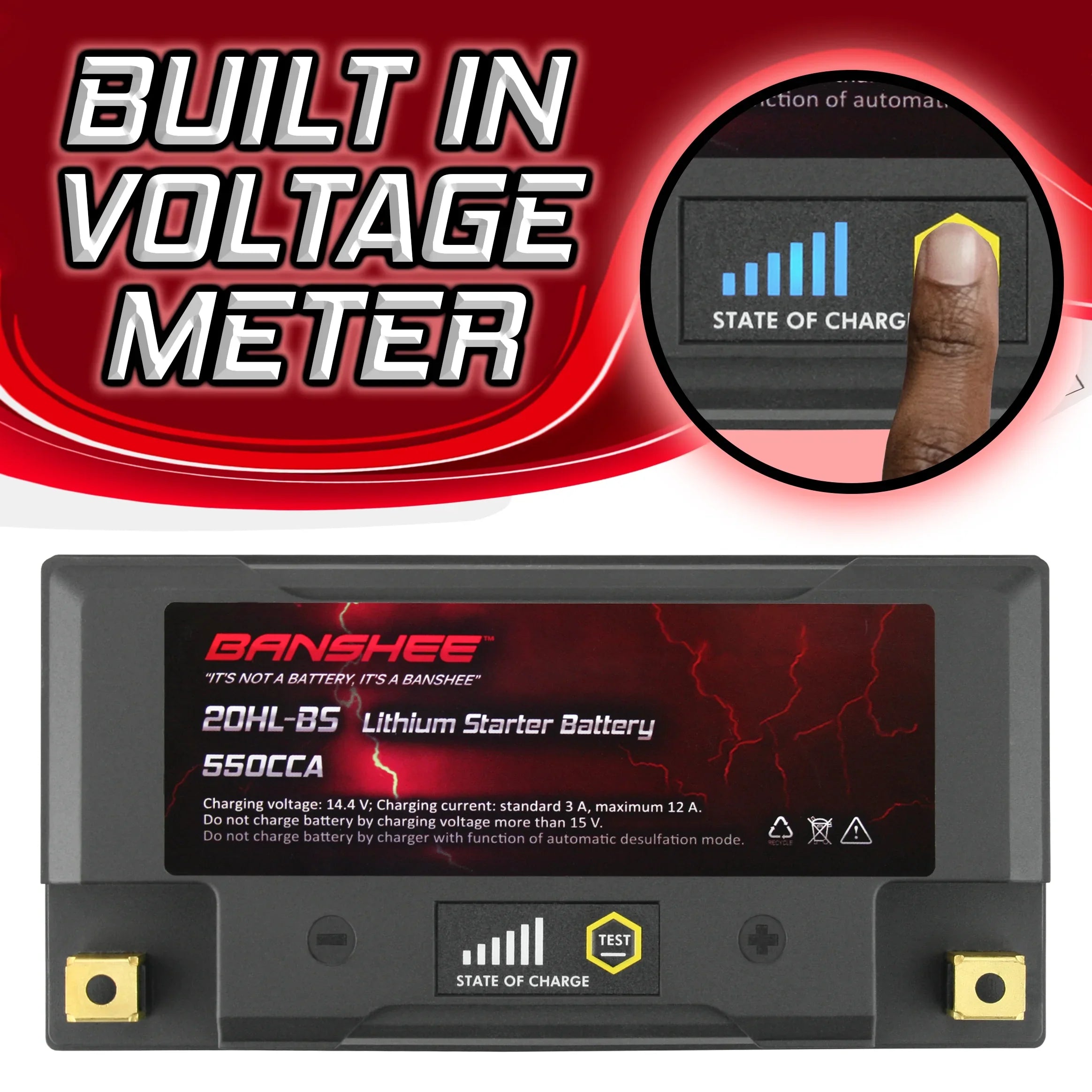 Banshee 20L- LiFePO4 Motorsports Battery Compatible with Yamaha  Road Star 2004 to 2007