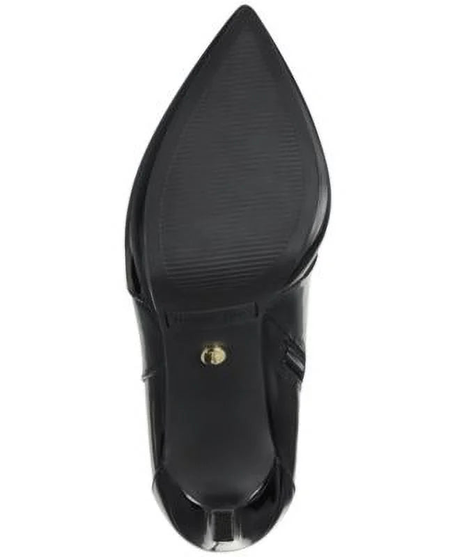 Womens Black 3/4" Platform Comfort Trixi Pointy Toe Stiletto Zip-Up Dress Boots 5