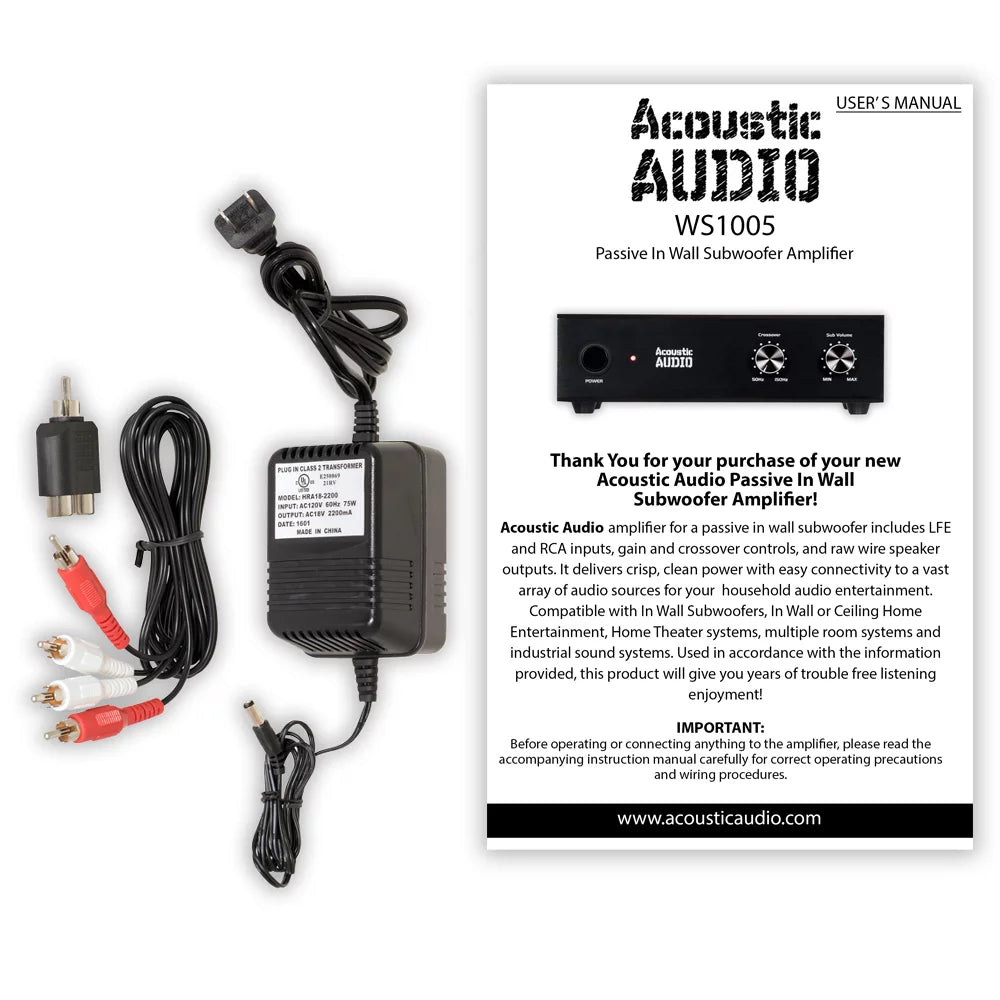 Acoustic Audio - Flush Mount Subwoofers with 10" Speaker and Amps 4 Pack