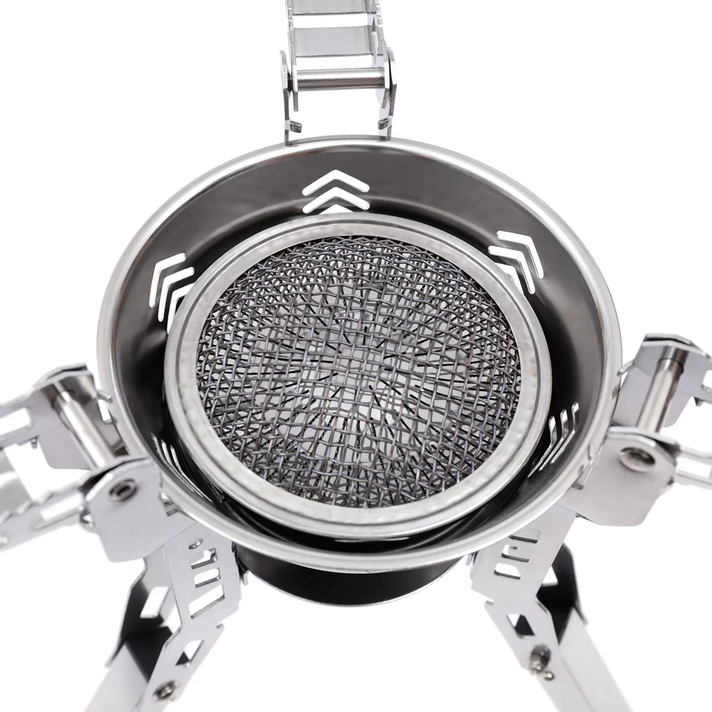 Miumaeov Portable Camping Stove Burner Small Backpack Stoves with Piezo Ignition for Outdoor Camping Hiking Cooking Barbecue Travel