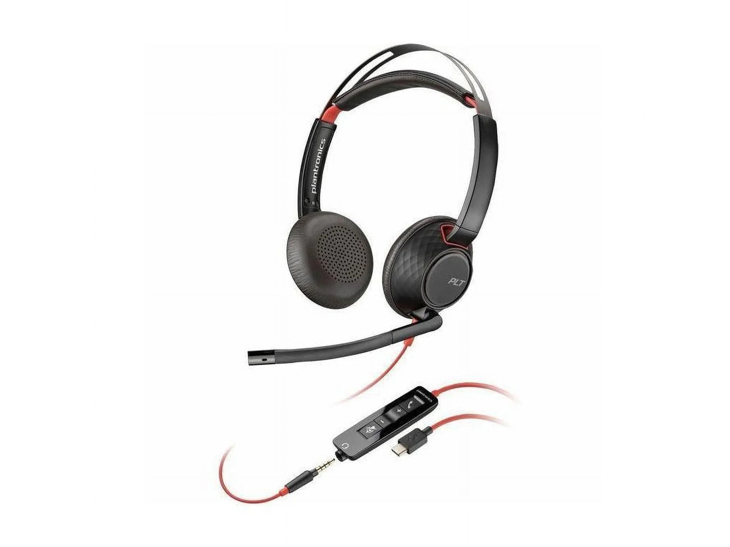 Poly Blackwire 5220 Stereo - Headset + 3.5mm Plug + -/ Adapter - Stereo -  Type , Mini-phone (3.5mm) - Wired - 32 Ohm - On-ear - Binaural - Ear-cup - 7.10 ft Cable - Omni-directional, ...