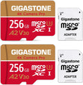 Gigastone 256GB Micro  Card, 4K Video Recording, 4K Camera Pro, designed for with Nintendo Switch, Dash Cam, GoPro Cameras, / up to 100/50 /s, Micro  -   Class 10, 2 Pack (2x256GB)