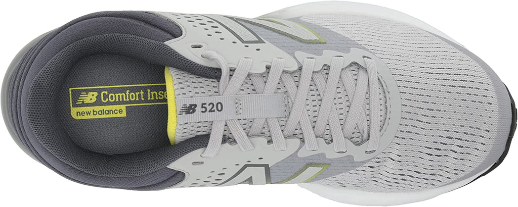 New Balance Men's 520  Running Shoe, Gray/Gray/Hilite, 12