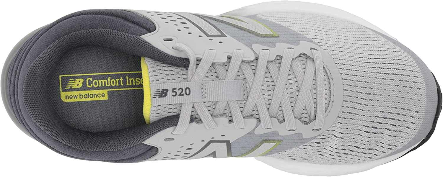 New Balance Men's 520  Running Shoe, Gray/Gray/Hilite, 12