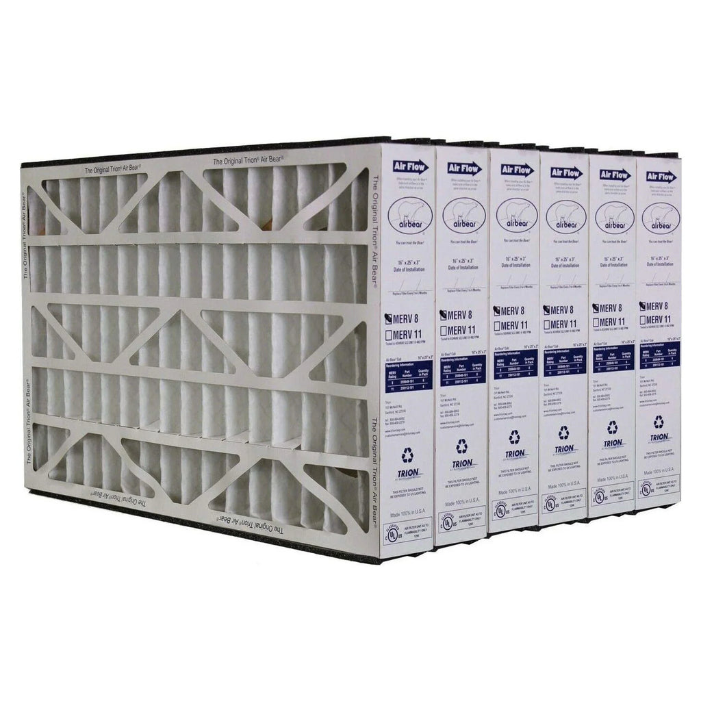 Trion 255649-101 Air Bear 16x25x3 Inch  8 Air Purifier Filter (6 Pack)