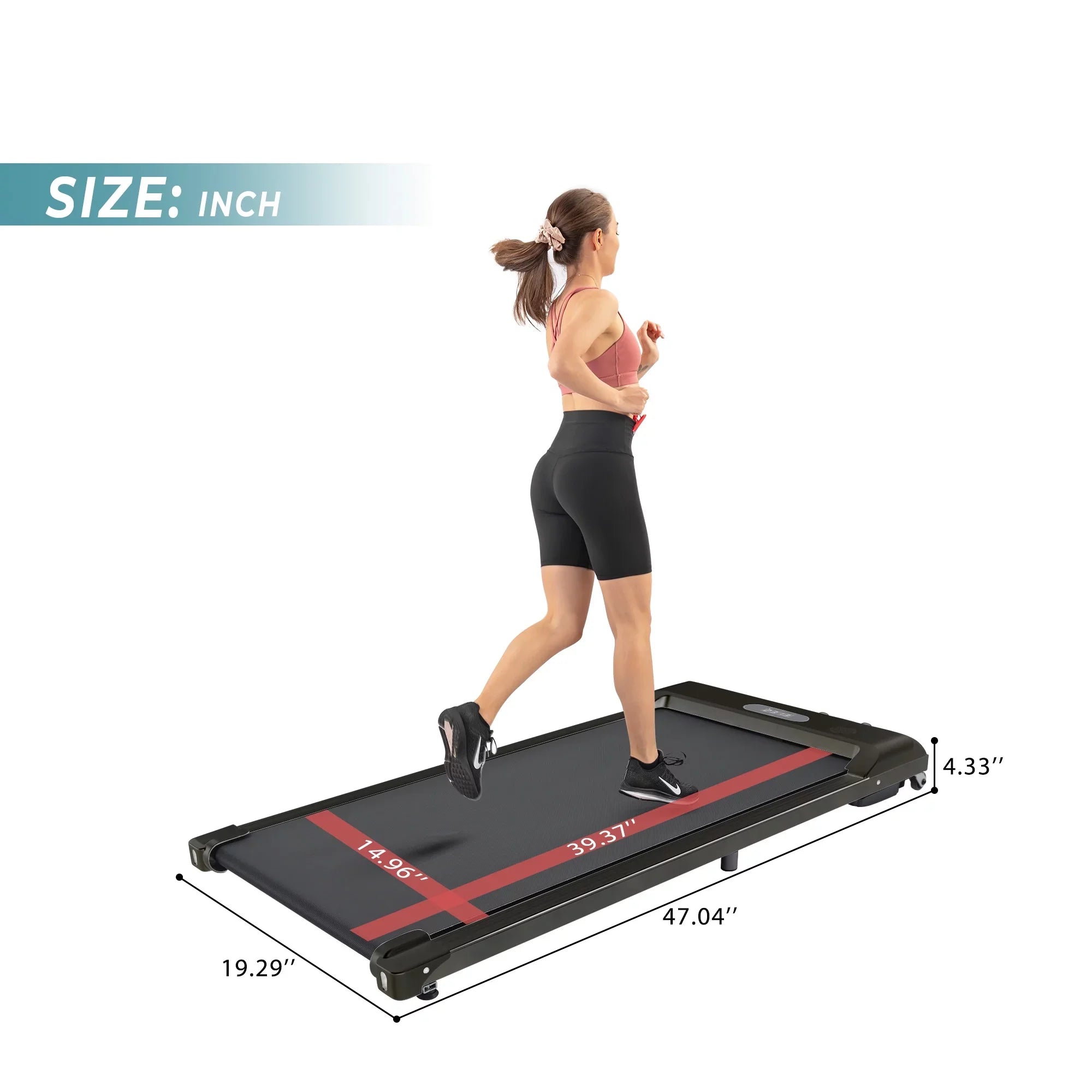 Walking Pad Treadmill,  Ultra-Quiet Under Desk Treadmill for Home Office Gym Use, 2.5HP Electric Treadmill with Bluetooth /speaker/Remote Control/Display, 2 in 1 Portable Walking Pad