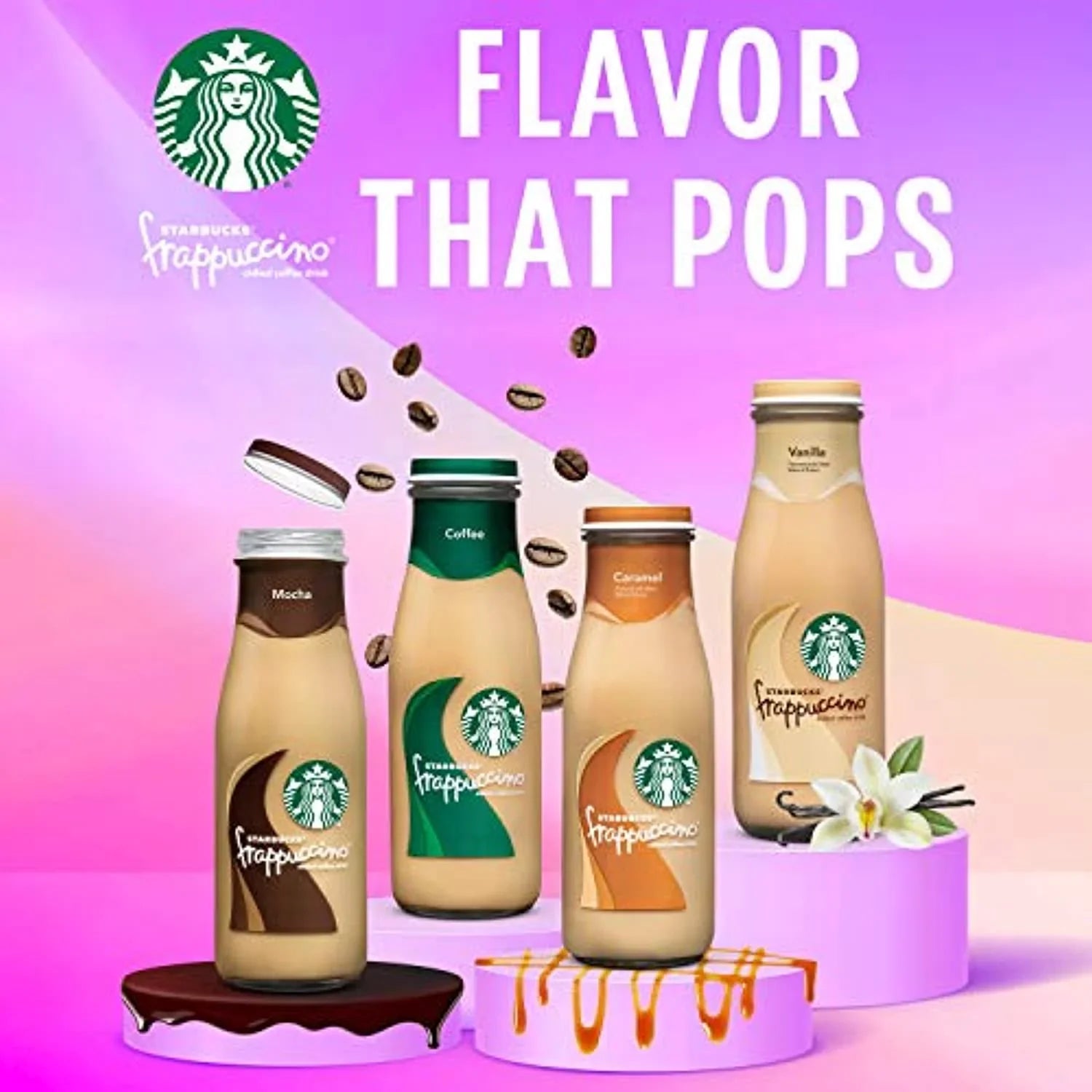Starbucks Frappuccino Coffee Drink, Mocha, 13.7Oz Bottles (12 Pack)