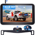 DoHonest Wireless Backup Camera 7-Inch: Plug and Play Easy to Install Truck Car Monitor Kit  1080P Bluetooth Reverse Cam for Pickup Camper Van Stable Signal 2 Channel Night vision Auto-Switching