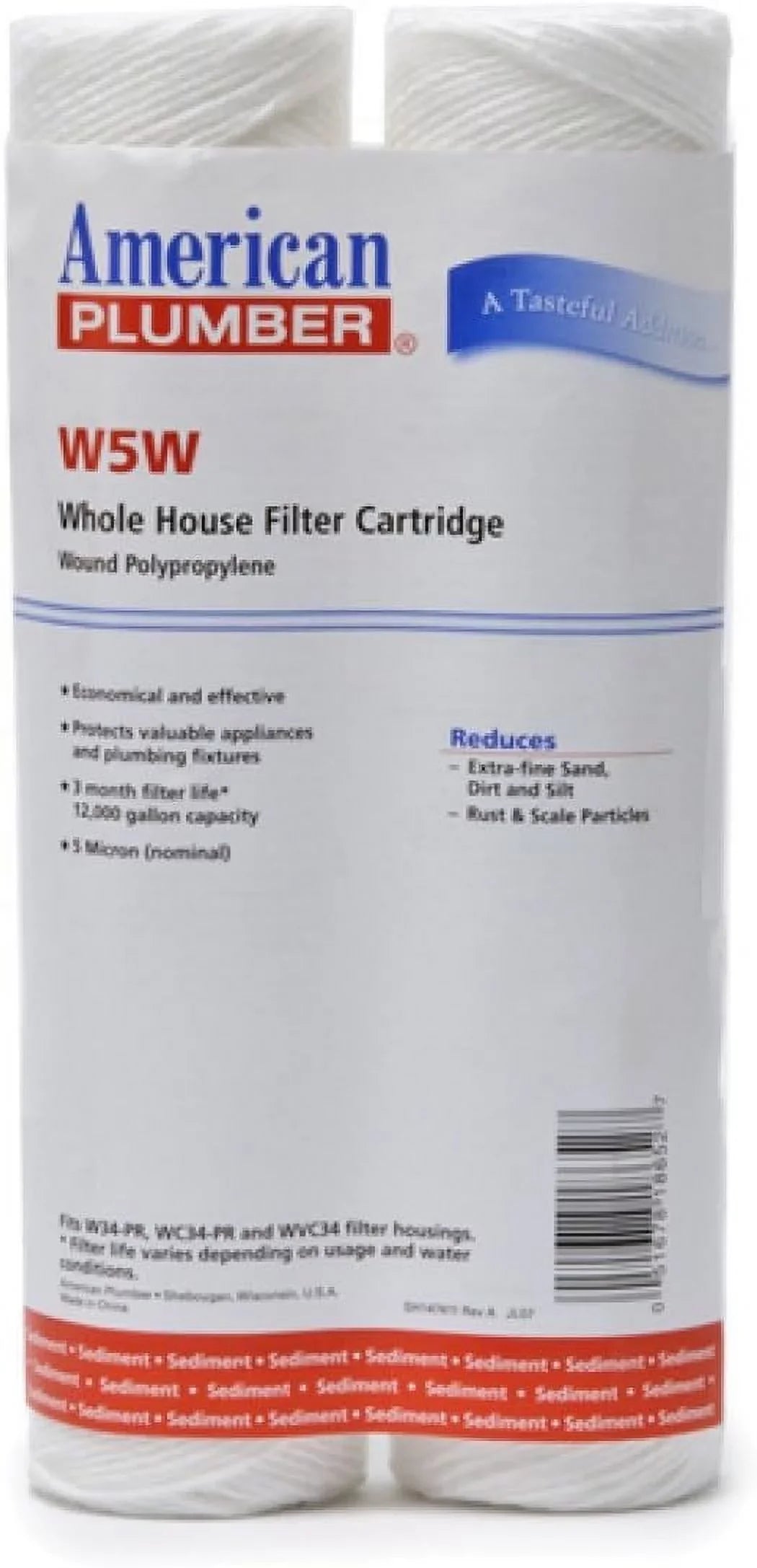 Whole House Sediment Filter Cartridge 5 Micron Well Pump Irrigation (4)