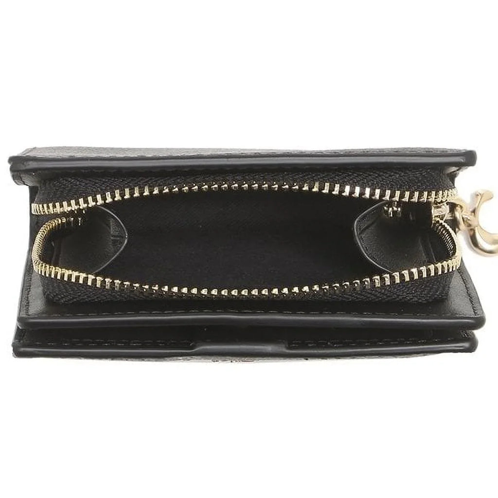 Coach Women's Snap Wallet In Signature Canvas (Brown / Black)